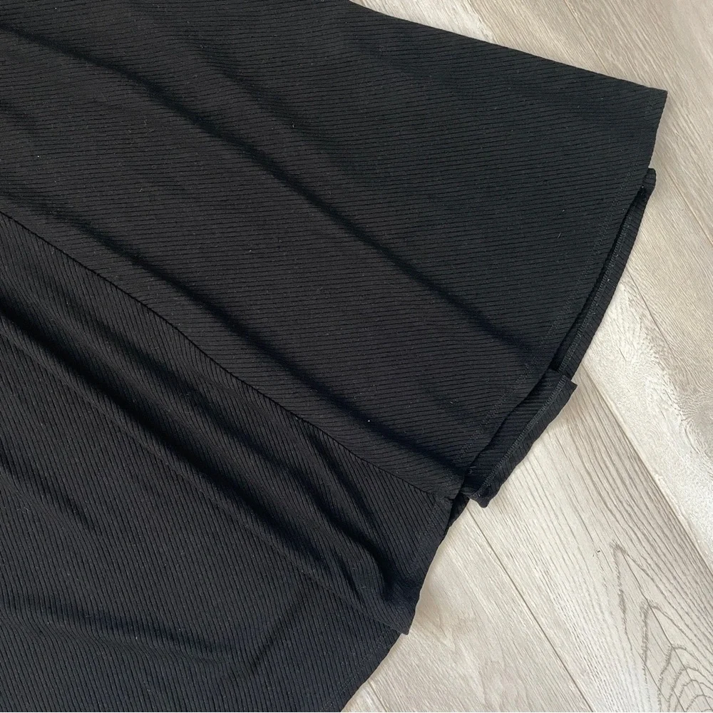 Reformation Ribbed Skirt molly knit midi womens Black xsmall minimalist - Picture 8 of 8